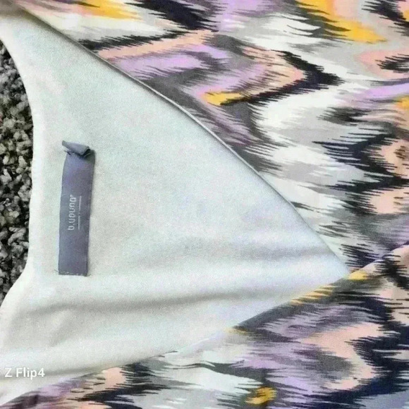 SLEEVELESS MULTICOLORED MIDI ROUCHED  DRESS - Picture 2 of 4